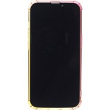 iPhone 16e Case Hülle - Gummi Bumper Rainbow mit extra Schutz für Ecken Antischock - rosa - Gelb