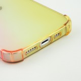 iPhone 16e Case Hülle - Gummi Bumper Rainbow mit extra Schutz für Ecken Antischock - rosa - Gelb
