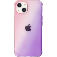 iPhone 14 Plus Case Hülle - Gummi Bumper Rainbow mit extra Schutz für Ecken Antischock - rosa - Violett