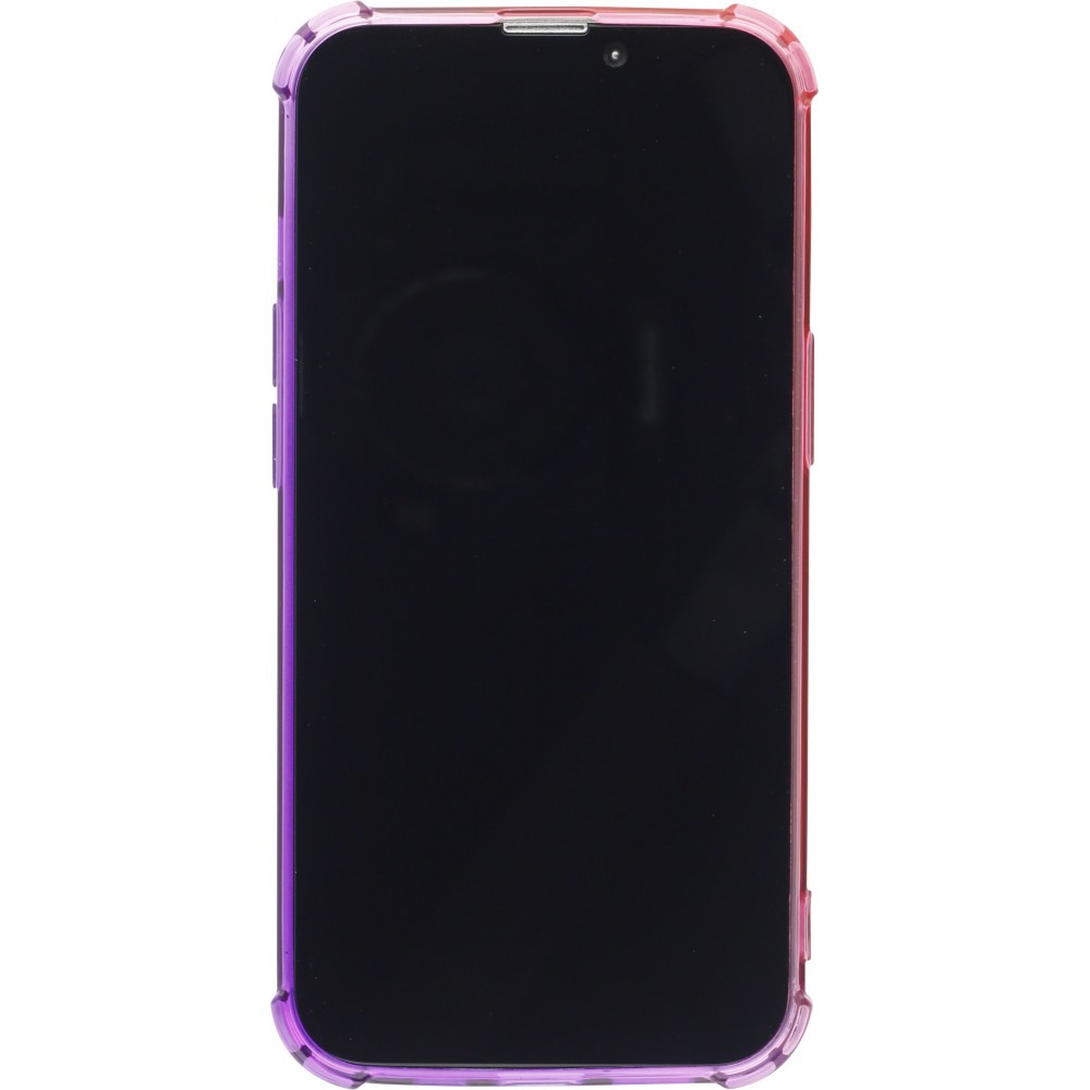 Coque iPhone 13 - Bumper Rainbow Silicone anti-choc avec bords protégés -  rose - Violet