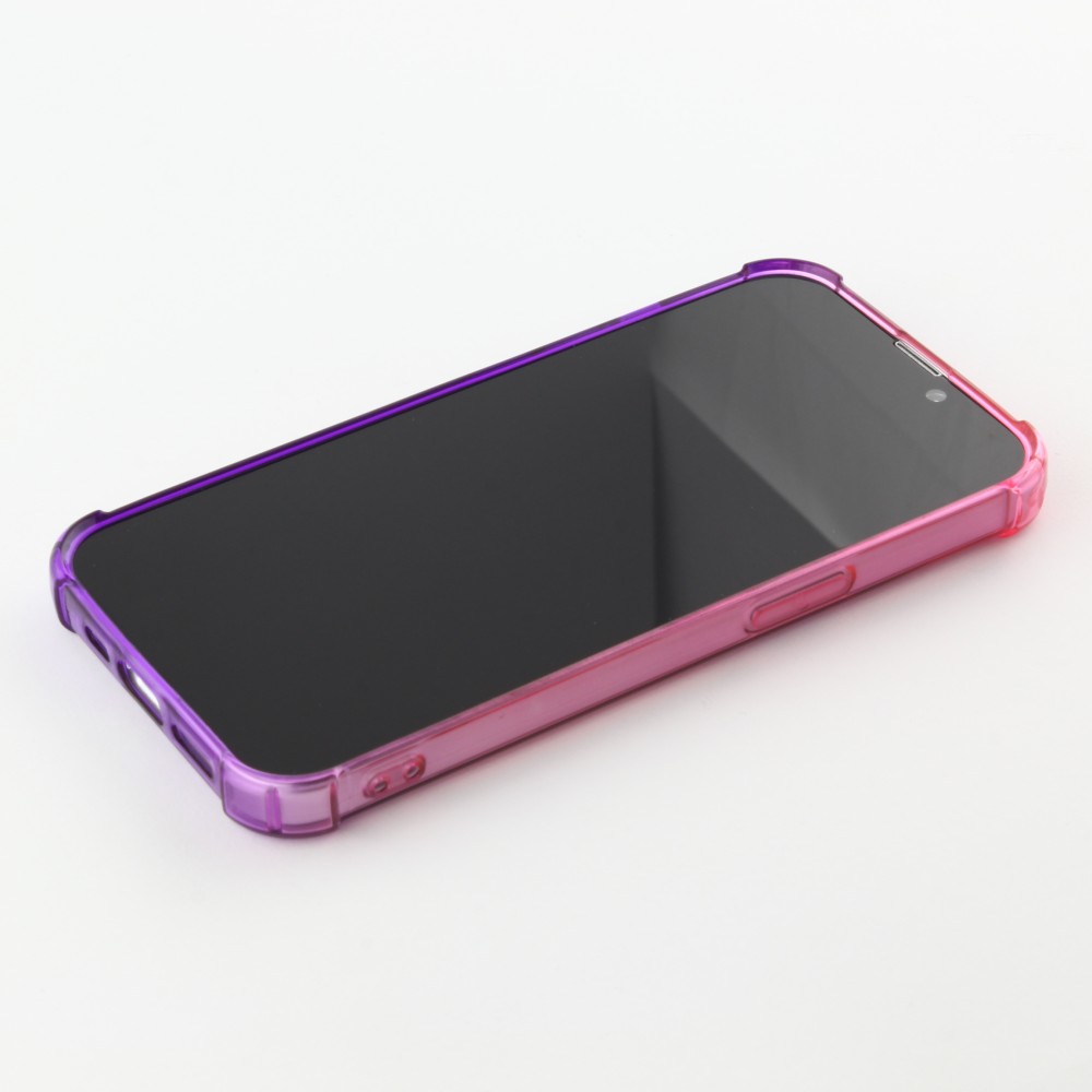 Coque iPhone 13 - Bumper Rainbow Silicone anti-choc avec bords protégés -  rose - Violet