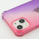 Coque iPhone 13 - Bumper Rainbow Silicone anti-choc avec bords protégés -  rose - Violet