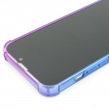 Coque iPhone 15 Plus - Bumper Rainbow Silicone anti-choc avec bords protégés -  violet - Bleu
