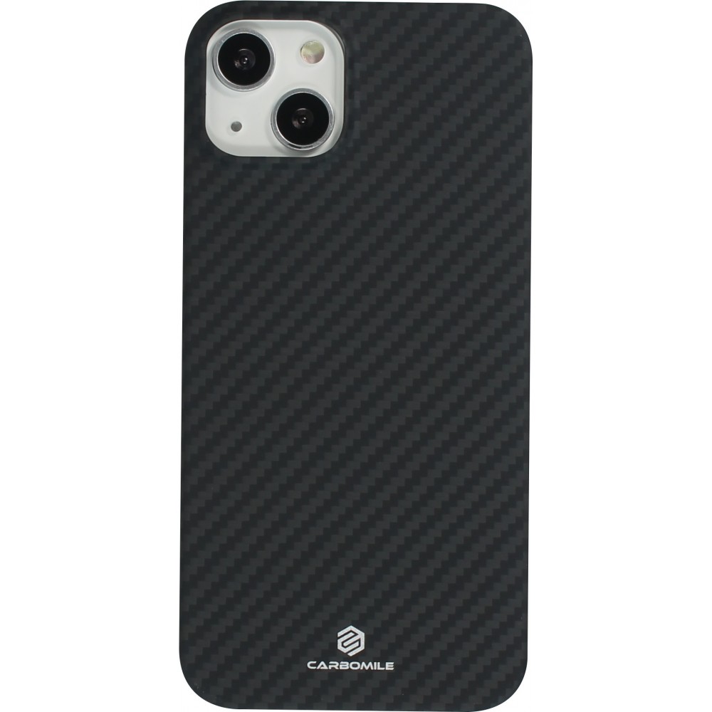 Coque iPhone 16 Plus - Carbomile case de protection en fibre de carbone aramide véritable - Noir