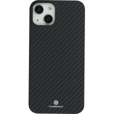 iPhone 15 Case Hülle - Carbomile Schutzcase aus echtem Aramid Carbonfaser - Schwarz