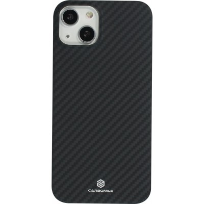 Coque iPhone 14 - Carbomile case de protection en fibre de carbone aramide véritable - Noir