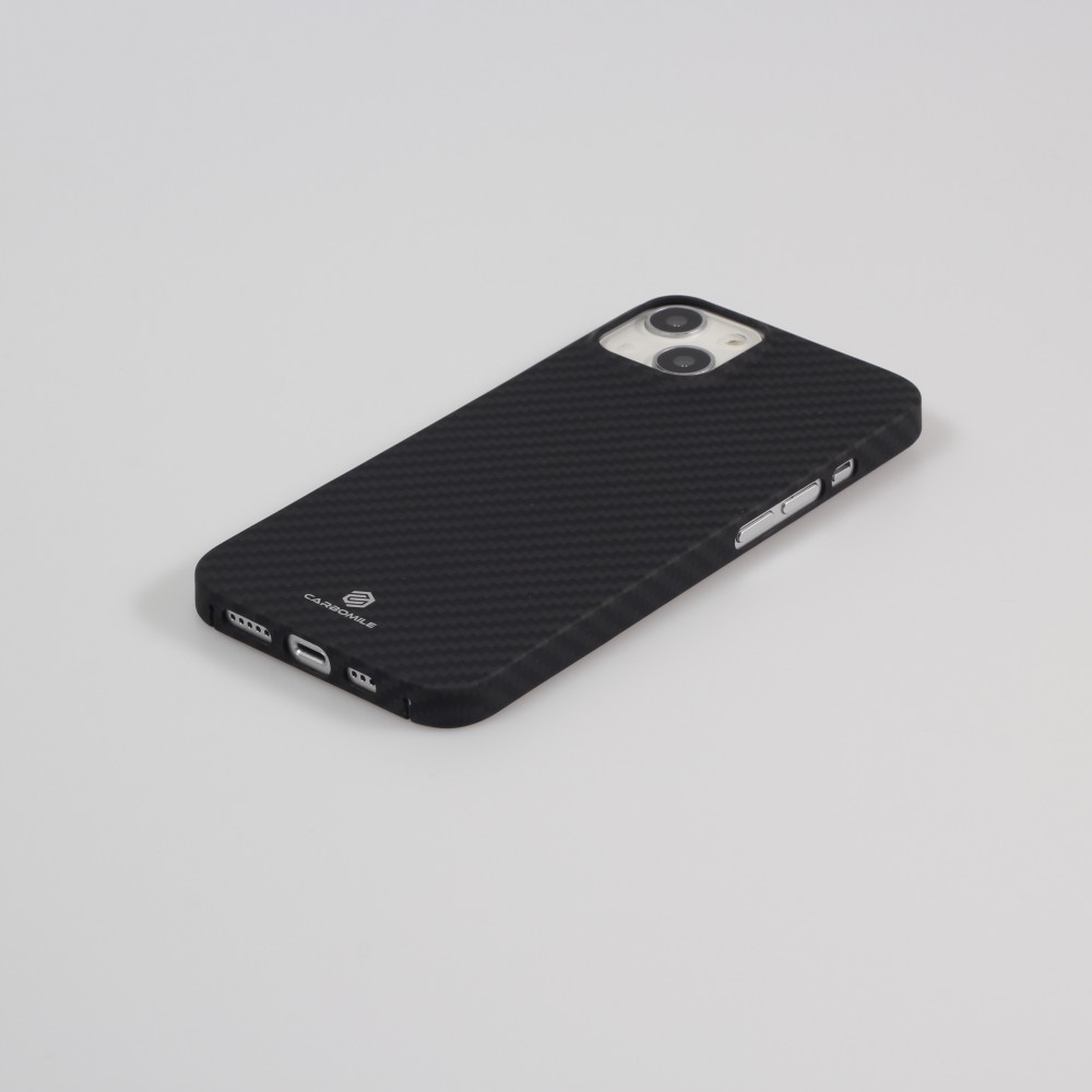 Coque iPhone 16 Plus - Carbomile case de protection en fibre de carbone aramide véritable - Noir
