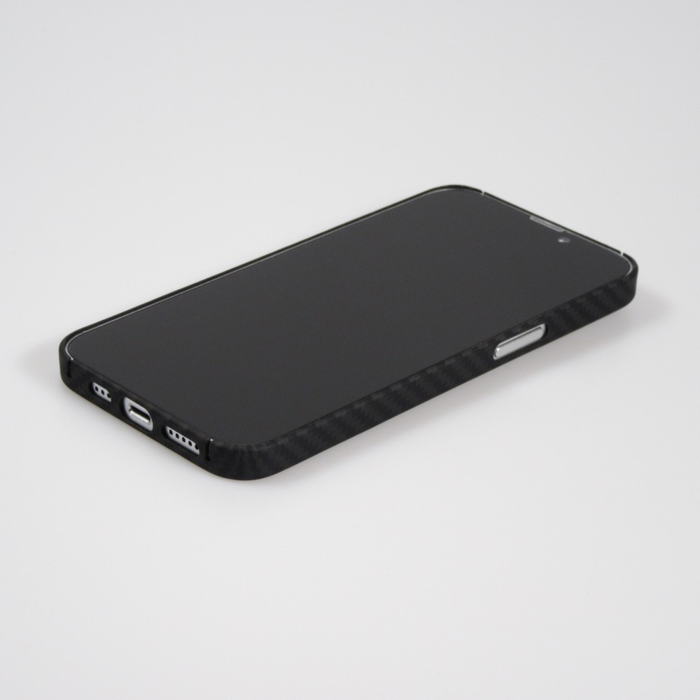 Coque iPhone 16 Plus - Carbomile case de protection en fibre de carbone aramide véritable - Noir