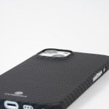 iPhone 15 Case Hülle - Carbomile Schutzcase aus echtem Aramid Carbonfaser - Schwarz