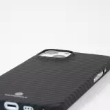 iPhone 16 Plus Case Hülle - Carbomile Schutzcase aus echtem Aramid Carbonfaser - Schwarz
