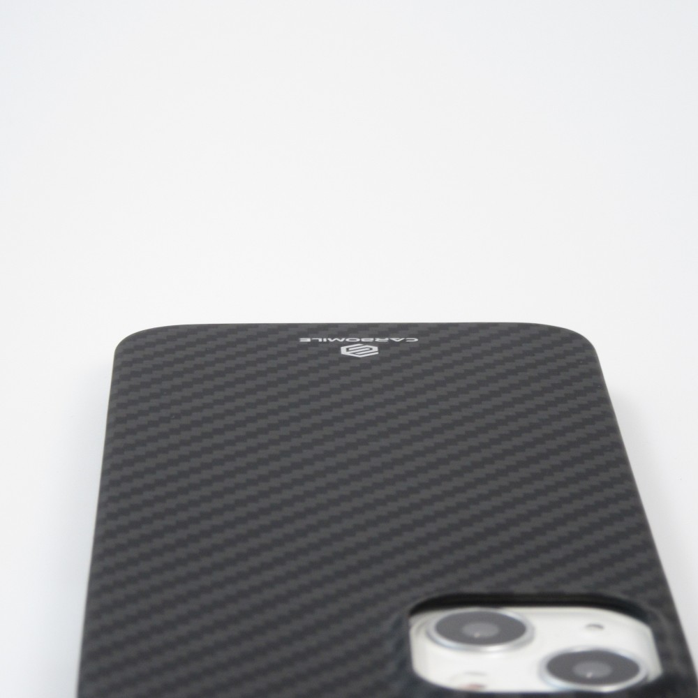 Coque iPhone 16 Plus - Carbomile case de protection en fibre de carbone aramide véritable - Noir