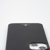 iPhone 15 Case Hülle - Carbomile Schutzcase aus echtem Aramid Carbonfaser - Schwarz