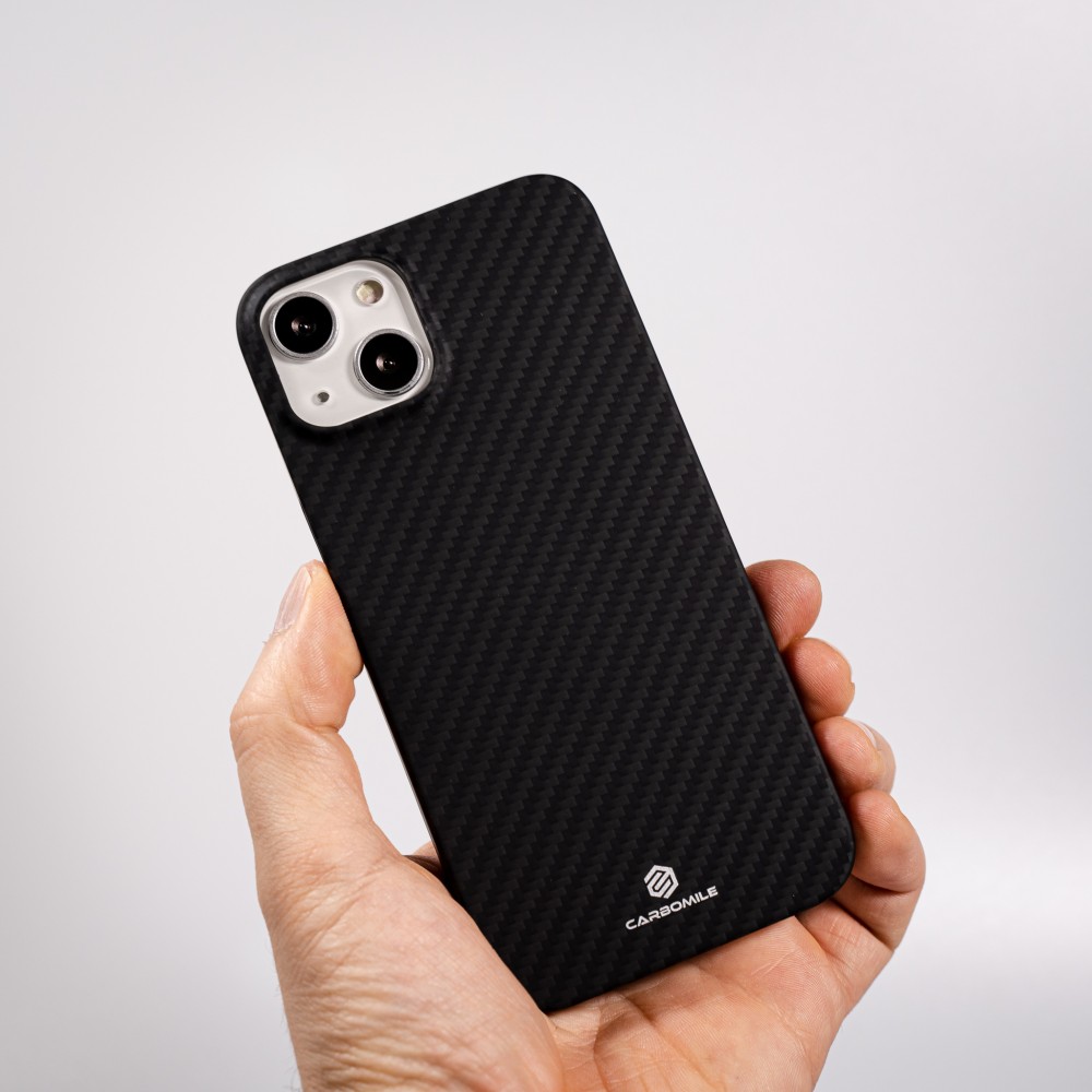 Coque iPhone 16 Plus - Carbomile case de protection en fibre de carbone aramide véritable - Noir