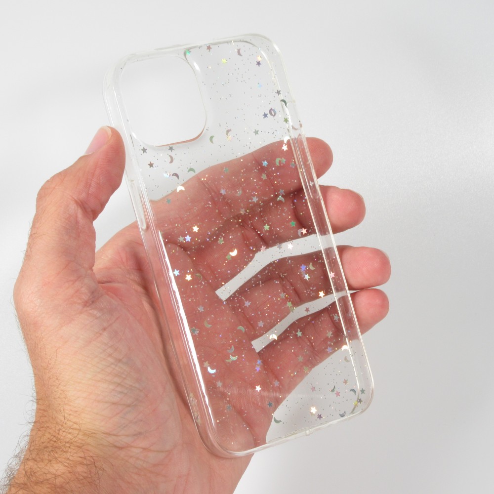 Coque iPhone 13 mini - Clear Bubble Stars - Transparent