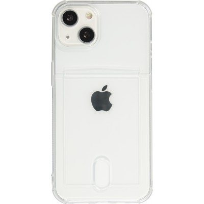 Coque iPhone 14 - Gel Bumper Porte-carte - Transparent