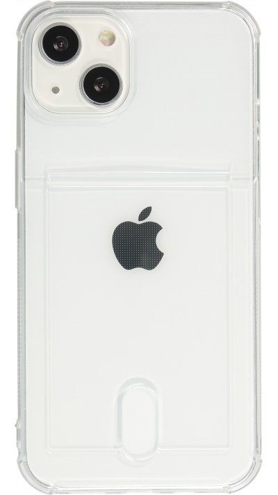 Coque iPhone 13 - Gel Bumper Porte-carte - Transparent