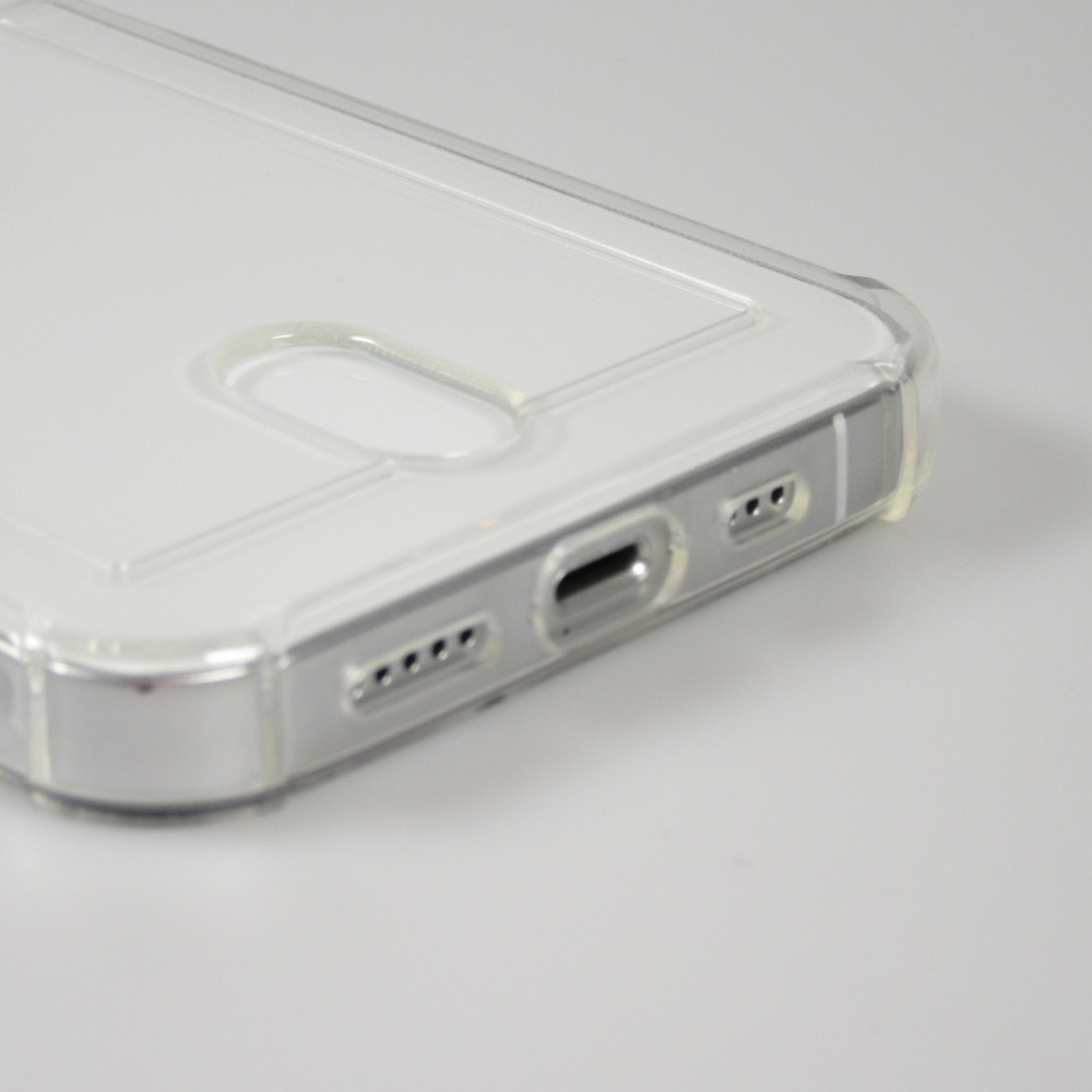 Coque iPhone 15 Plus - Gel Bumper Porte-carte - Transparent