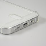 Hülle iPhone 15 - Gummi Bumper Kartenhalter - Transparent