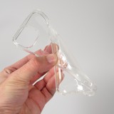 Hülle iPhone 14 - Gummi Bumper Kartenhalter - Transparent