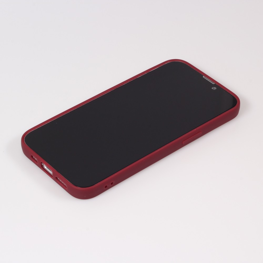 Hülle iPhone 15 Plus - Gummi Herz - Rot