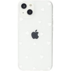 Coque iPhone 15 Plus - Gel petit coeur - Blanc