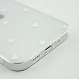 Hülle iPhone 14 - Gummi kleines Herz - Weiss