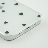 Hülle iPhone 14 Plus - Gummi kleines Herz - Schwarz