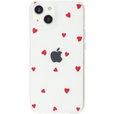 Coque iPhone 14 - Gel petit coeur - Rouge