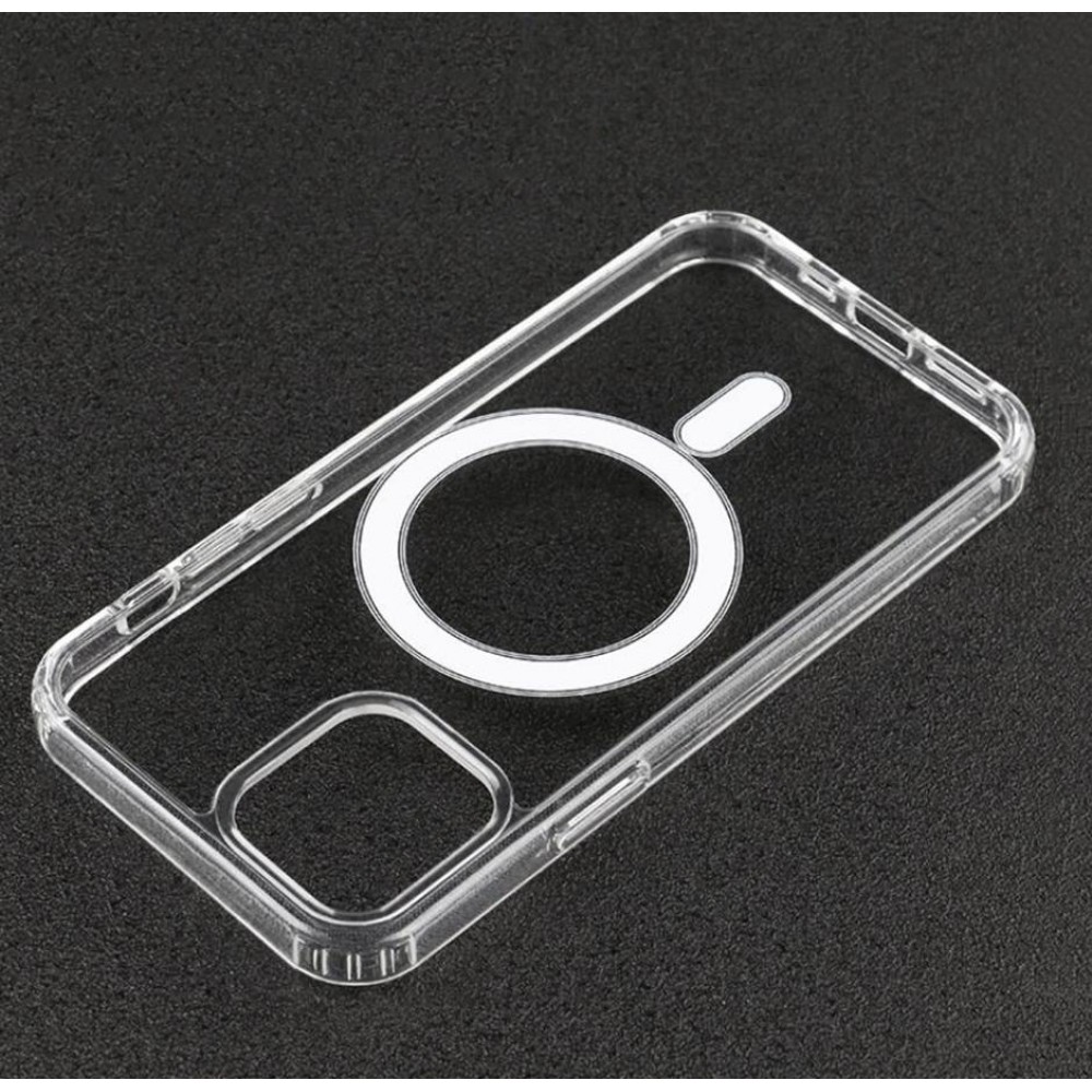 Hülle iPhone 14 - Gummi transparent MagSafe kompatibel