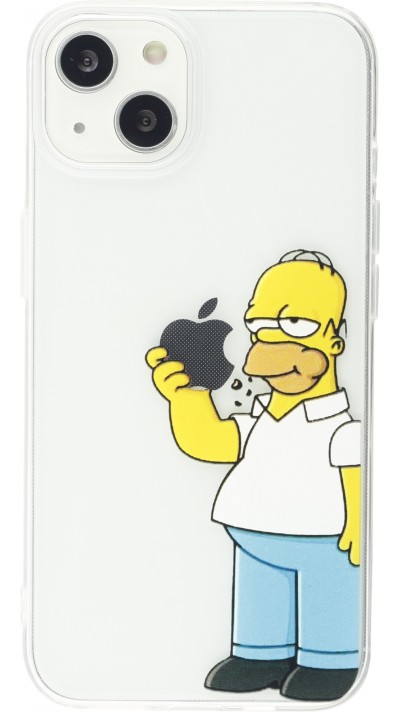 Coque iPhone 14 Plus - Gel cartoon Homer Simpson