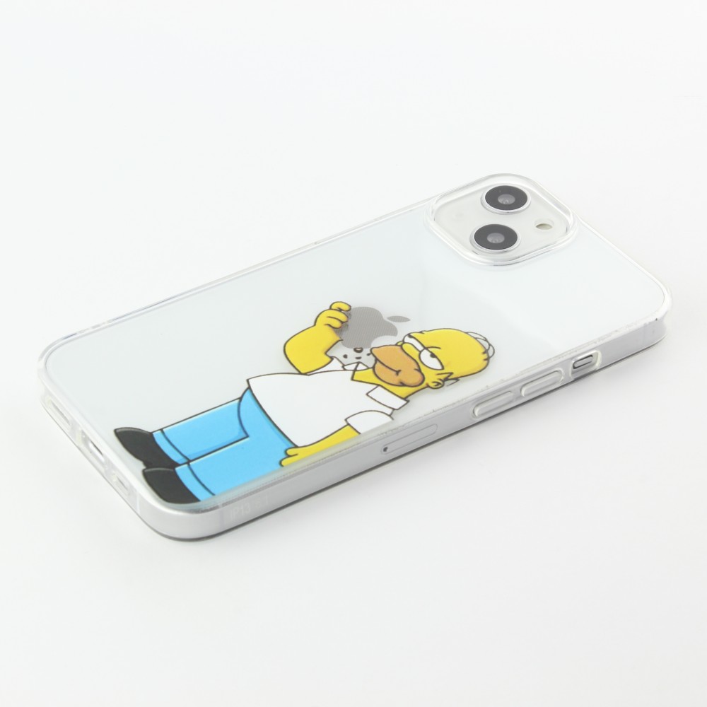 Coque iPhone 14 - Gel cartoon Homer Simpson
