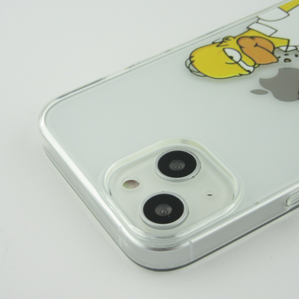 iPhone 14 Plus Case Hülle - Gummi cartoon Homer Simpson