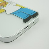 Coque iPhone 14 - Gel cartoon Homer Simpson