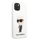 iPhone 13 Case Hülle - Karl Lagerfeld schik silikon Soft-Touch - Weiss