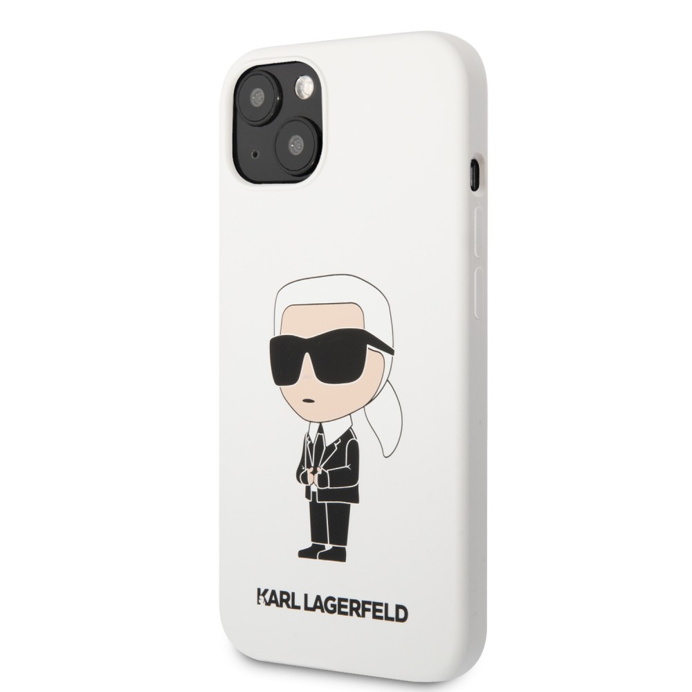 iPhone 13 Case Hülle - Karl Lagerfeld schik silikon Soft-Touch - Weiss