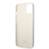 Coque iPhone 13 - Karl Lagerfeld chic silicone soft touch - Blanc