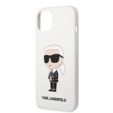 iPhone 13 Case Hülle - Karl Lagerfeld schik silikon Soft-Touch - Weiss