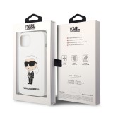 iPhone 13 Case Hülle - Karl Lagerfeld schik silikon Soft-Touch - Weiss