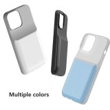 Coque iPhone 13 Pro - 15W batterie externe wireless power cover fast charging 8000mAh - Bleu