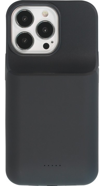 iPhone 13 Pro Max Case Hülle - 15W wireless Power Externe Batterie charging Cover Fast Charge 8000mAh - Schwarz