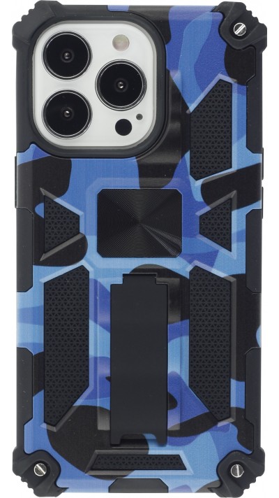 Coque iPhone 13 Pro Max - Armor Camo - Bleu foncé