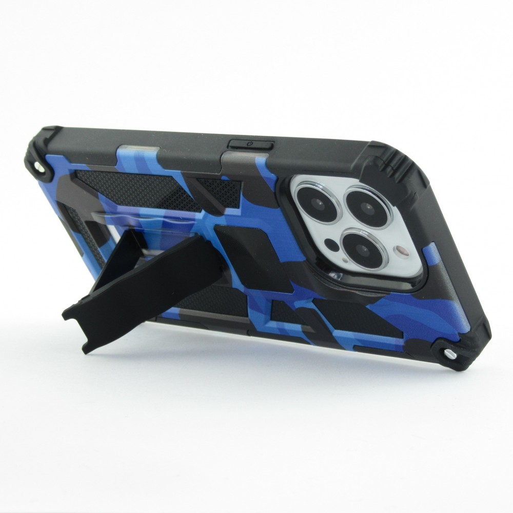Coque iPhone 13 Pro - Armor Camo - Bleu foncé