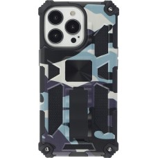 Coque iPhone 13 Pro - Armor Camo - Bleu gris