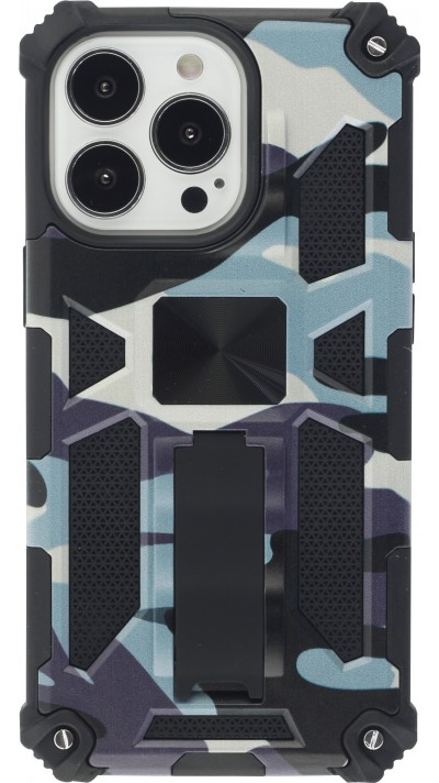 Coque iPhone 13 Pro - Armor Camo - Bleu gris