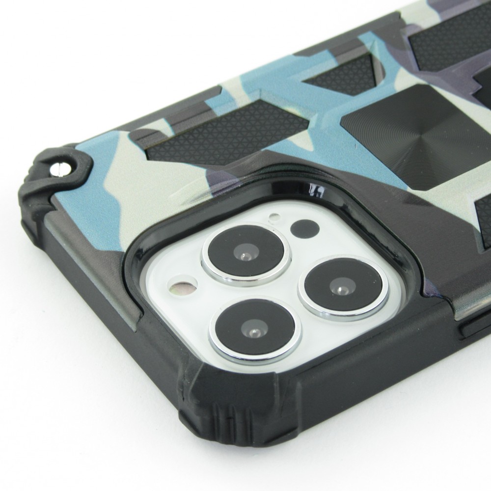 Coque iPhone 13 Pro Max - Armor Camo  - Bleu gris