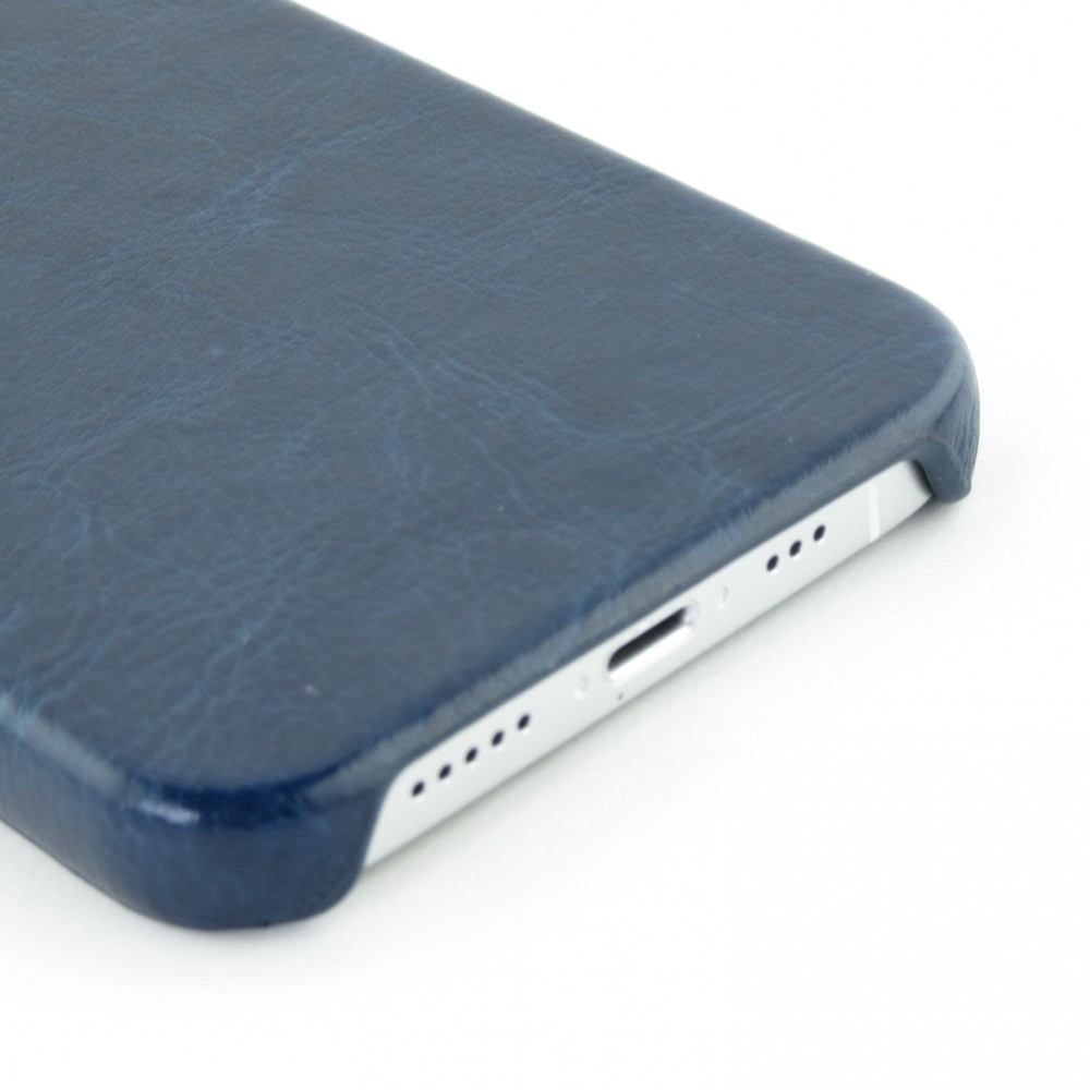 Coque iPhone 13 Pro Max - Basic cuir - Bleu
