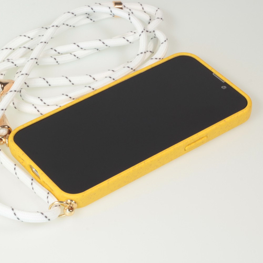 Coque Samsung Galaxy S24+ - Bio Eco-Friendly nature avec cordon collier jaune