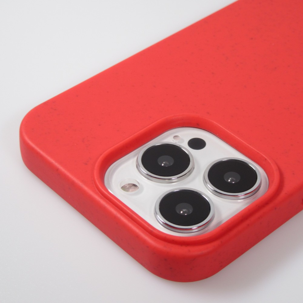 iPhone 14 Pro Max Case Hülle - Bio Eco-Friendly Vegan mit Handykette Necklace - Rot