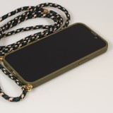 Coque iPhone 13 Pro Max - Bio Eco-Friendly nature avec cordon collier - Vert foncé