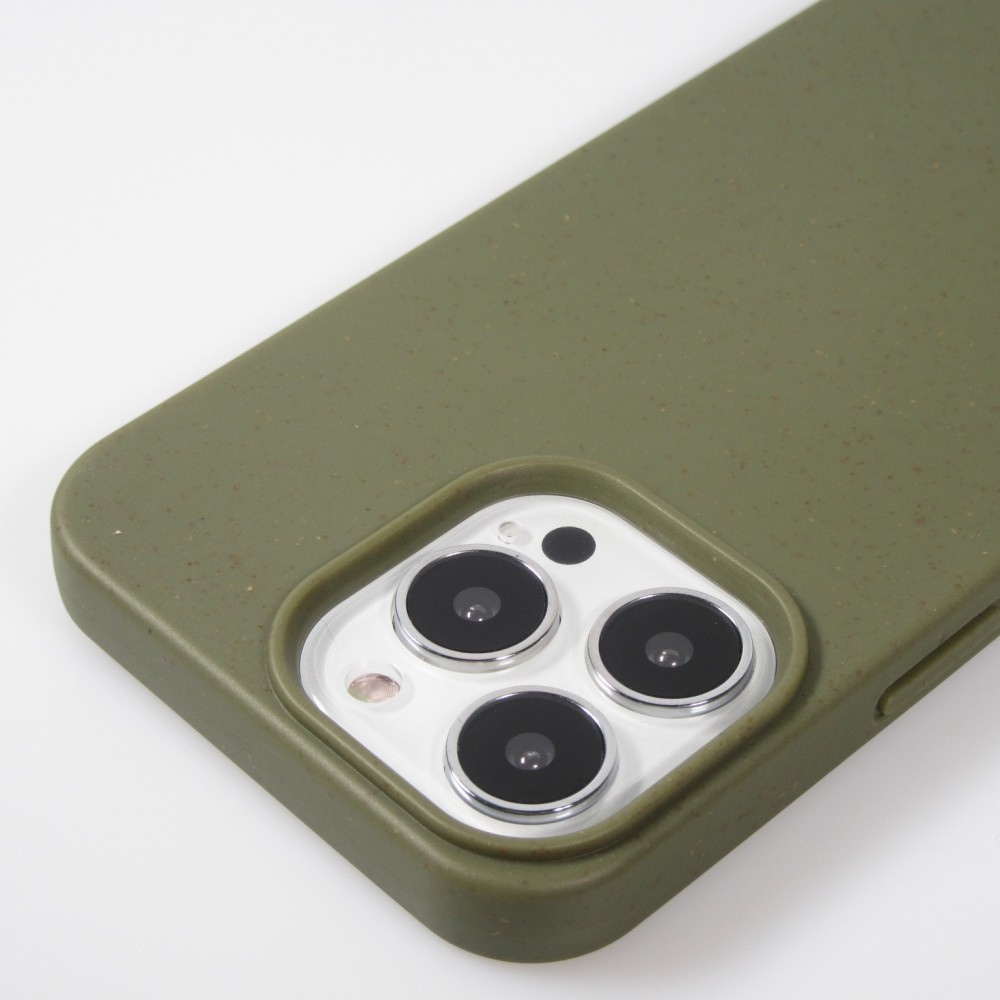 iPhone 13 Pro Max Case Hülle - Bio Eco-Friendly Vegan mit Handykette Necklace - Dunkelgrün